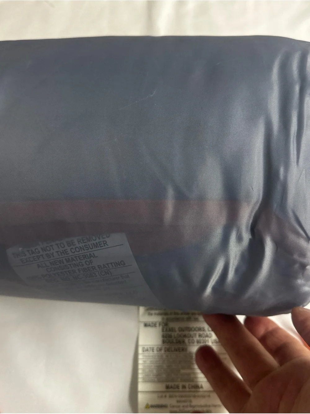 Ozark Trail Gray Outdoor Packable Blanket with Blue Accent 60x70 inches